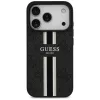 Guess - Keménytok 4G Nyomott Csíkos MagSafe (GUHMP17LP4RPSK) - iPhone 17 Pro - Fekete