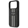 Guess - Keménytok 4G Nyomott Csíkos MagSafe (GUHMP17LP4RPSK) - iPhone 17 Pro - Fekete