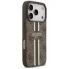 Guess - Keménytok 4G Nyomott Csíkos MagSafe (GUHMP17LP4RPSW) - iPhone 17 Pro - Barna