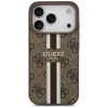 Guess - Keménytok 4G Nyomott Csíkos MagSafe (GUHMP17LP4RPSW) - iPhone 17 Pro - Barna