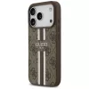 Guess - Keménytok 4G Nyomott Csíkos MagSafe (GUHMP17LP4RPSW) - iPhone 17 Pro - Barna