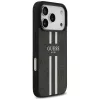 Guess - Keménytok 4G Nyomott Csíkos MagSafe (GUHMP17XP4RPSK) - iPhone 17 Pro Max - Fekete