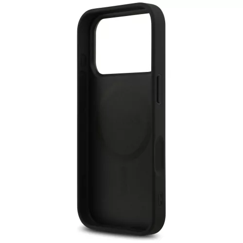 Guess - Keménytok 4G Nyomott Csíkos MagSafe (GUHMP17XP4RPSK) - iPhone 17 Pro Max - Fekete