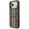 Guess - Keménytok 4G Nyomott Csíkos MagSafe (GUHMP17XP4RPSW) - iPhone 17 Pro Max - Barna