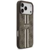 Guess - Keménytok 4G Nyomott Csíkos MagSafe (GUHMP17XP4RPSW) - iPhone 17 Pro Max - Barna