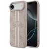 Guess - Keménytok 4G Nyomott Csíkos MagSafe (GUHMP17MP4RPSP) - iPhone 17 Air - Rózsaszín