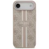 Guess - Keménytok 4G Nyomott Csíkos MagSafe (GUHMP17MP4RPSP) - iPhone 17 Air - Rózsaszín