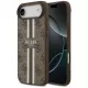 Guess - Keménytok 4G Nyomott Csíkos MagSafe (GUHMP17MP4RPSW) - iPhone 17 Air - Barna