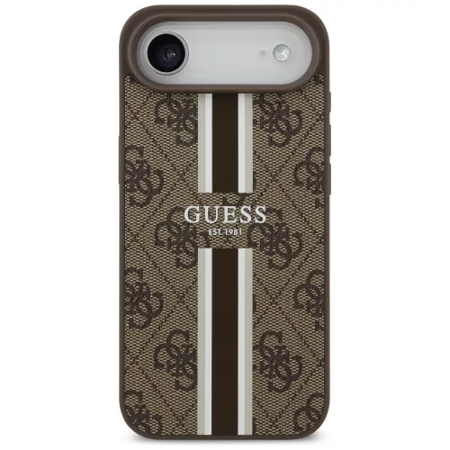 Guess - Hardcase 4G Printed Stripes MagSafe (GUHMP17MP4RPSW) - iPhone 17 Air - Brown
