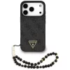 Guess - Keménytok 4G Háromszög Logó MagSafe Zsinóros Pánttal (GUHMP17LP4TSDPPSK) - iPhone 17 Pro - Fekete
