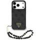 Guess - Keménytok 4G Háromszög Logó MagSafe Zsinóros Pánttal (GUHMP17LP4TSDPPSK) - iPhone 17 Pro - Fekete