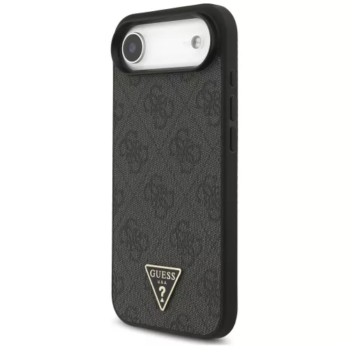 Guess - Hardcase 4G Triangle Logo MagSafe with Cord Strap (GUHMP17MP4TSDPPSK) - iPhone 17 Air - Black
