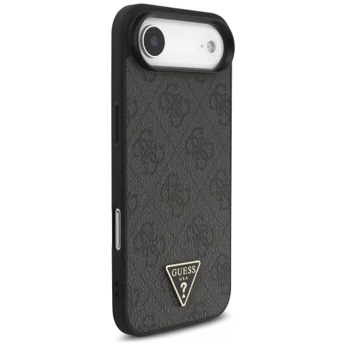 Guess - Hardcase 4G Triangle Logo MagSafe with Cord Strap (GUHMP17MP4TSDPPSK) - iPhone 17 Air - Black