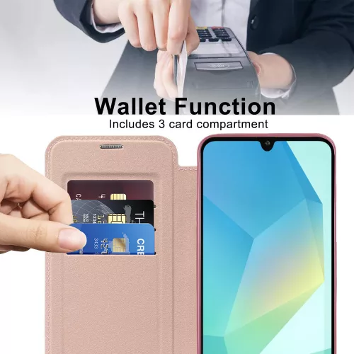 Techsuit - SmartMag Book Case - Samsung Galaxy A17 5G / A17 4G / M17 / F17 - Pink