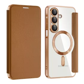  Techsuit - SmartMag kinyitható tok - Samsung Galaxy A17 5G / A17 4G / M17 / F17 / A18 - Barna