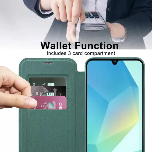Techsuit - SmartMag Book Case - Samsung Galaxy A17 5G / A17 4G / M17 / F17 - Green