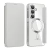 Techsuit - SmartMag kinyitható tok - Samsung Galaxy A17 5G / A17 4G / M17 / F17 / A18 - Szürke