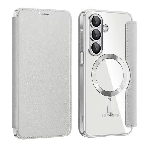Techsuit - SmartMag kinyitható tok - Samsung Galaxy A17 5G / A17 4G / M17 / F17 / A18 - Szürke