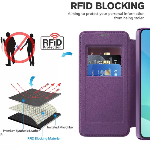 Techsuit - SmartMag Book Case - Samsung Galaxy A17 5G / A17 4G / M17 / F17 - Purple