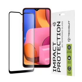   Techsuit - 111D Full Cover / Full Glue üvegfólia - Samsung Galaxy A20s - Fekete széllel