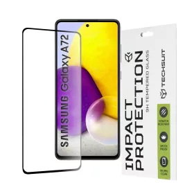   Techsuit - 111D Full Cover / Full Glue üvegfólia - Samsung Galaxy A72 4G / A72 5G - Fekete széllel