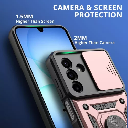 Techsuit - CamShield ütésálló tok - Samsung Galaxy A17 5G / A17 4G / M17 / F17 / A18 - Rose Gold