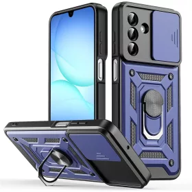   Techsuit - CamShield ütésálló tok - Samsung Galaxy A17 5G / A17 4G / M17 / F17 / A18 - Kék