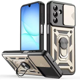   Techsuit - CamShield ütésálló tok - Samsung Galaxy A17 5G / A17 4G / M17 / F17 / A18 - Arany