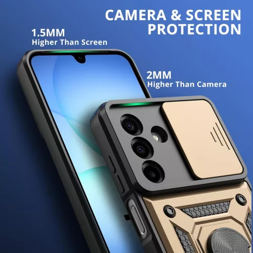 Techsuit - CamShield ütésálló tok - Samsung Galaxy A17 5G / A17 4G / M17 / F17 / A18 - Arany