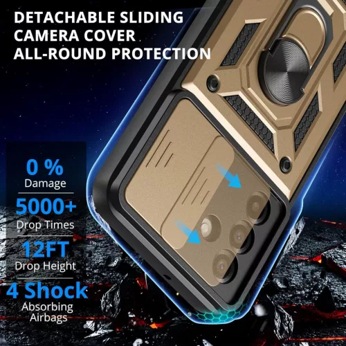 Techsuit - CamShield ütésálló tok - Samsung Galaxy A17 5G / A17 4G / M17 / F17 / A18 - Arany