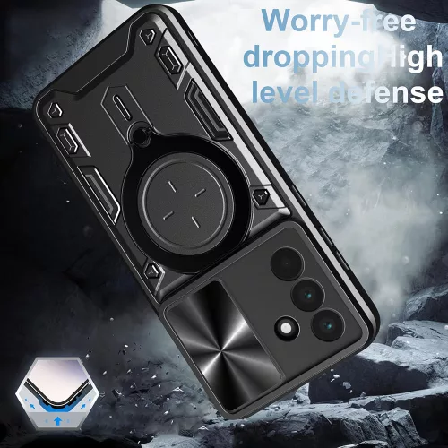 Techsuit - CamGuard Pro ütésálló tok - Samsung Galaxy A17 5G / A17 4G / M17 / F17 - Kék