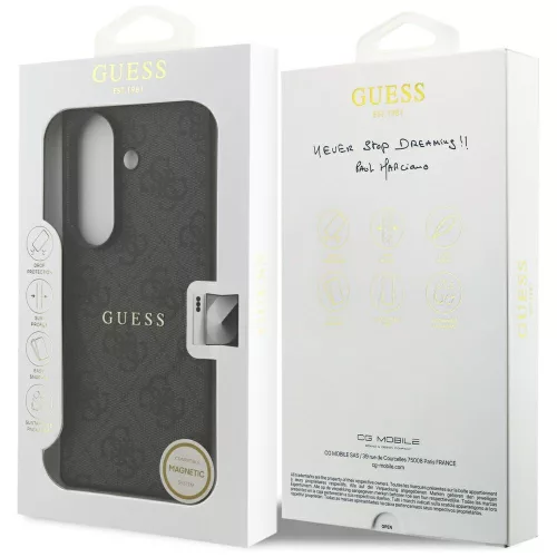 Guess - Keménytok 4G Klasszikus MagSafe (GUHMZFD7P4MSEGCK) - Samsung Galaxy Z Fold7 - Fekete