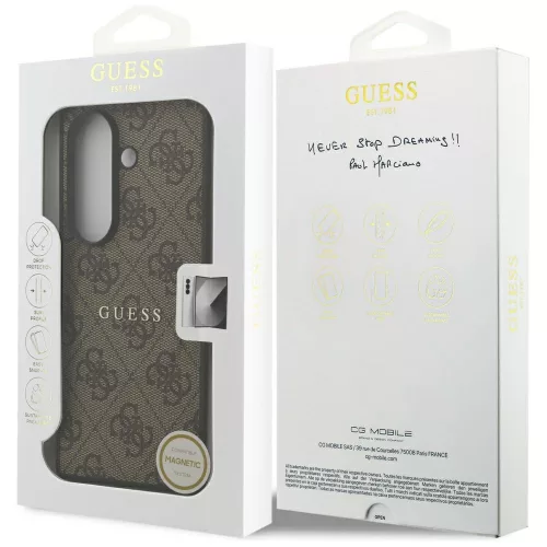 Guess - Keménytok 4G Klasszikus MagSafe (GUHMZFD7P4MSEGCW) - Samsung Galaxy Z Fold7 - Barna