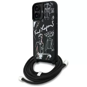   Karl Lagerfeld - Saffiano MagSafe Crossbody (KLHCP16SPGGRMPCK) - iPhone 16 - Black