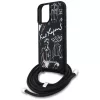 Karl Lagerfeld - Saffiano MagSafe Crossbody (KLHCP16SPGGRMPCK) - iPhone 16 - Black