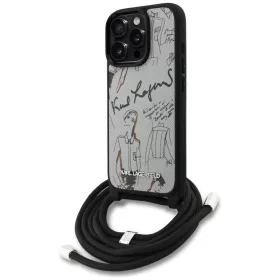   Karl Lagerfeld - Saffiano MagSafe Crossbody (KLHCP16XPGGRMPCG) - iPhone 16 Pro Max - Grey