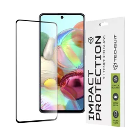   Techsuit - 111D Full Cover / Full Glue üvegfólia - Samsung Galaxy A71 4G / A71 5G / M51 / Note 10 Lite - Fekete széllel