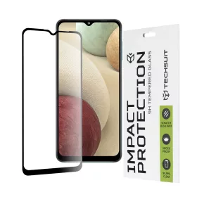   Techsuit - 111D Full Cover / Full Glue üvegfólia - Samsung Galaxy A02 / M02 / A12 / A12 Nacho / F12 / M12 / A32 5G - Fekete