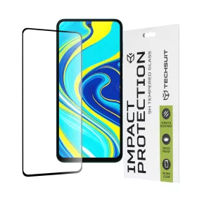   Techsuit - 111D Full Cover / Full Glue üvegfólia - Xiaomi Redmi Note 9S / Note 9 Pro / Note 9 Pro Max - Fekete széllel