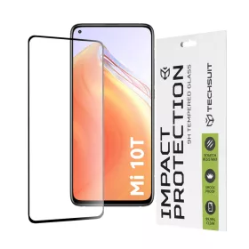   Techsuit - 111D Full Cover / Full Glue üvegfólia - Xiaomi Mi 10T 5G / Mi 10T Pro 5G - Fekete széllel