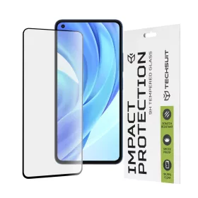   Techsuit - 111D Full Cover / Full Glue üvegfólia - Xiaomi Mi 11 Lite 4G / Mi 11 Lite 5G / 11 Lite 5G NE - Fekete