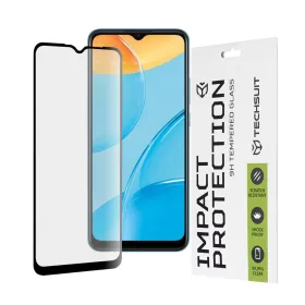   Techsuit - 111D Full Cover / Full Glue üvegfólia - Oppo A15 / A15s / A16 / A16s / A54s - Fekete széllel