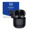 3mk - Vezeték nélküli fejhallgató FlowBuds - Bluetooth V5.3, Hi-Fi hangminőség, passzív zajszűrés, érintésvezérlés - fekete