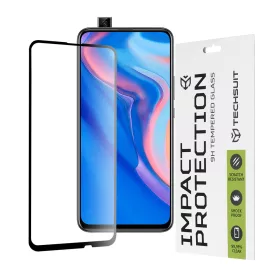   Techsuit - 111D Full Cover / Full Glue üvegfólia - Huawei P Smart Z / Y9 Prime 2019 - Fekete széllel