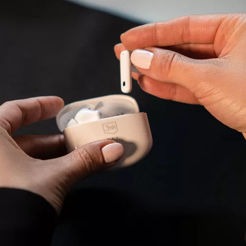 3mk - Vezeték nélküli fülhallgató LifePods - Bluetooth V5.3, ANC technológia, érintésvezérlés - fehér