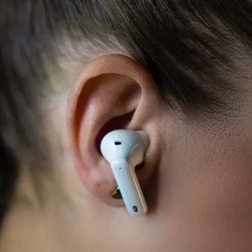 3mk - Vezeték nélküli fülhallgató LifePods - Bluetooth V5.3, ANC technológia, érintésvezérlés - fehér