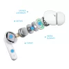 3mk - Vezeték nélküli fülhallgató LifePods - Bluetooth V5.3, ANC technológia, érintésvezérlés - fehér