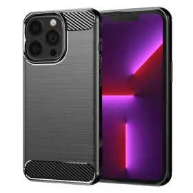 Techsuit - Carbon szilikon tok - iPhone 13 Pro - Fekete