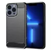 Techsuit - Carbon szilikon tok - iPhone 13 Pro Max - Fekete