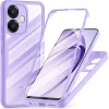 Techsuit - ColorVerse 360 tok kijelzővédővel - Oppo A40 4G / A60 5G - Lila